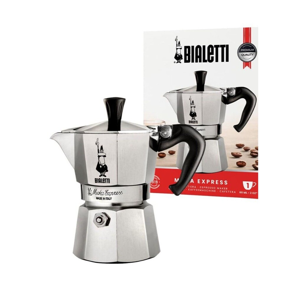 Bialetti - Moka Express: Iconic Stovetop Espresso Maker Moka Pot 1 Cup